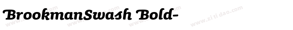 BrookmanSwash Bold字体转换
